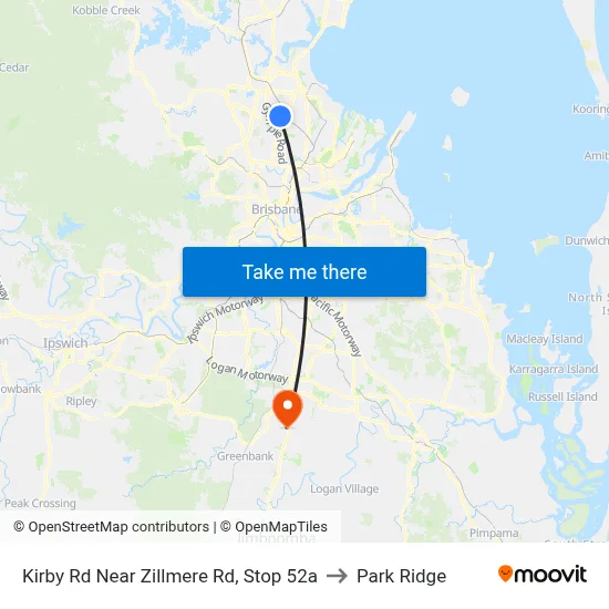 Kirby Rd Near Zillmere Rd, Stop 52a to Park Ridge map