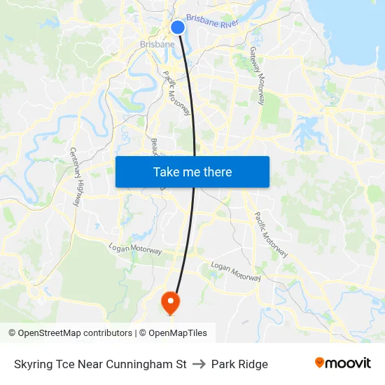 Skyring Tce Near Cunningham St to Park Ridge map