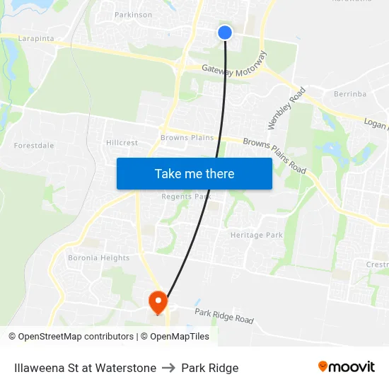 Illaweena St at Waterstone to Park Ridge map