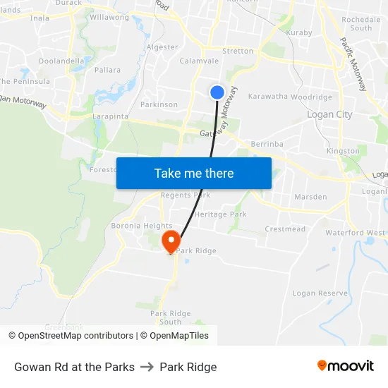 Gowan Rd at the Parks to Park Ridge map