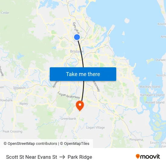 Scott St Near Evans St to Park Ridge map