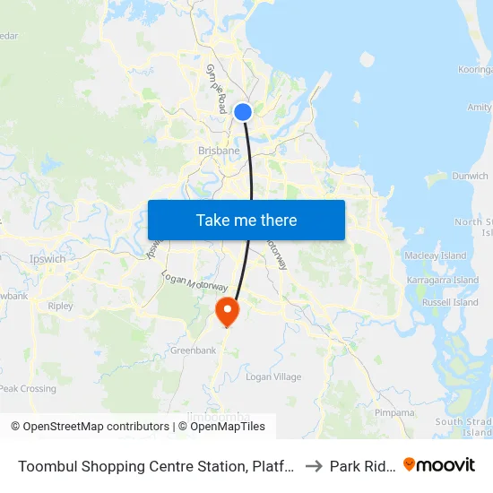 Toombul Shopping Centre Station, Platform A to Park Ridge map