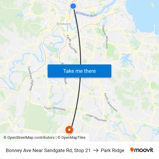 Bonney Ave Near Sandgate Rd, Stop 21 to Park Ridge map