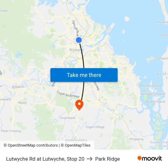 Lutwyche Rd at Lutwyche, Stop 20 to Park Ridge map