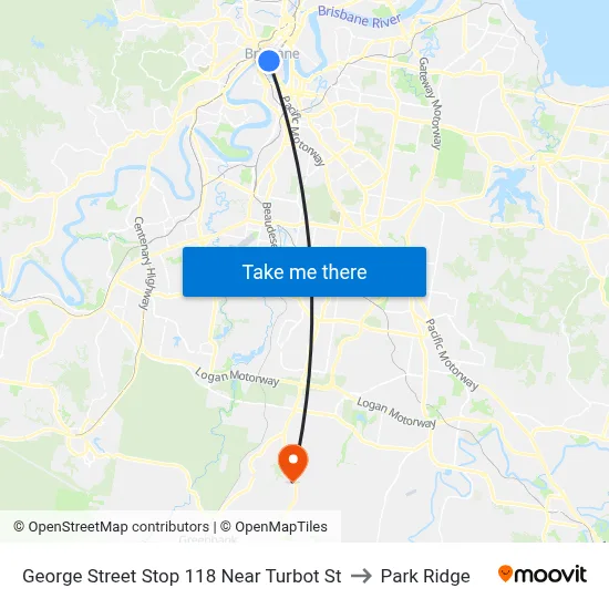 George Street Stop 118 Near Turbot St to Park Ridge map