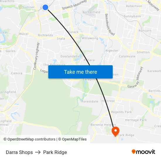 Darra Shops to Park Ridge map
