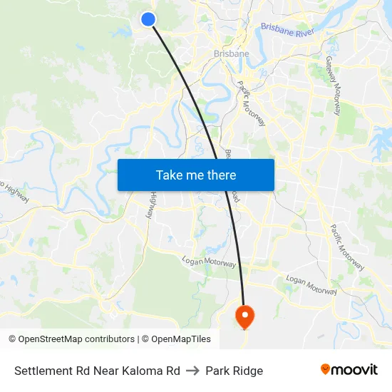 Settlement Rd Near Kaloma Rd to Park Ridge map