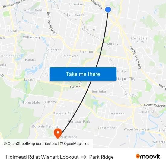 Holmead Rd at Wishart Lookout to Park Ridge map