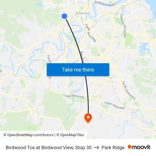 Birdwood Tce at Birdwood View, Stop 30 to Park Ridge map