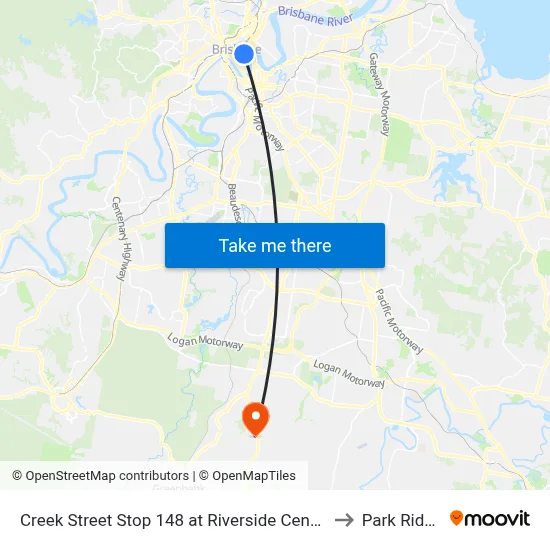Creek Street Stop 148 at Riverside Centre to Park Ridge map