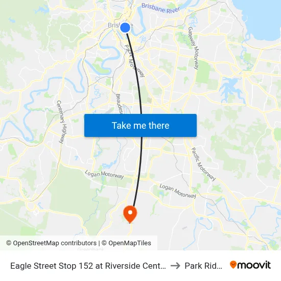 Eagle Street Stop 152 at Riverside Centre to Park Ridge map