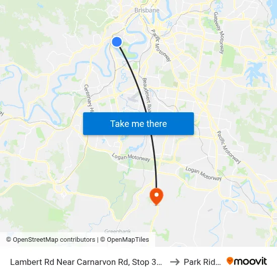 Lambert Rd Near Carnarvon Rd, Stop 36/27 to Park Ridge map