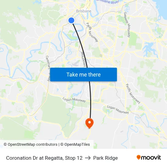 Coronation Dr at Regatta, Stop 12 to Park Ridge map