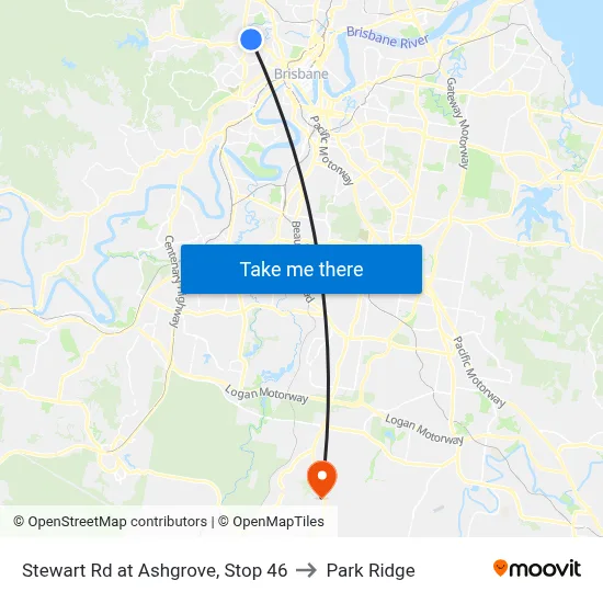 Stewart Rd at Ashgrove, Stop 46 to Park Ridge map