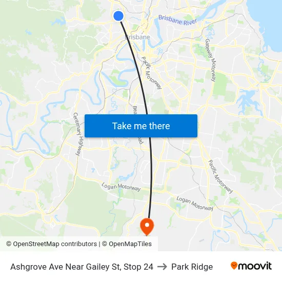 Ashgrove Ave Near Gailey St, Stop 24 to Park Ridge map