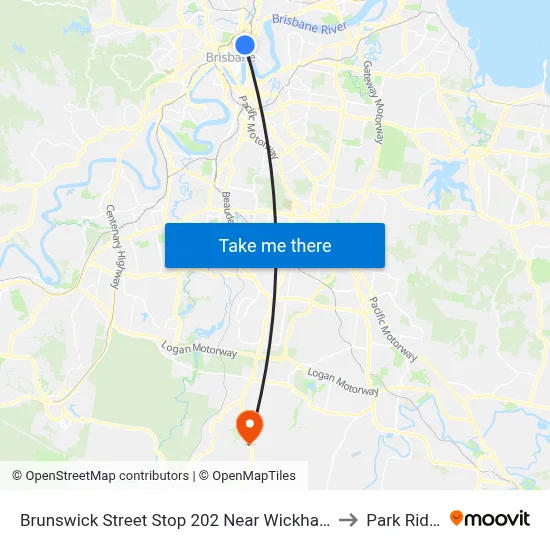 Brunswick Street Stop 202 Near Wickham St to Park Ridge map