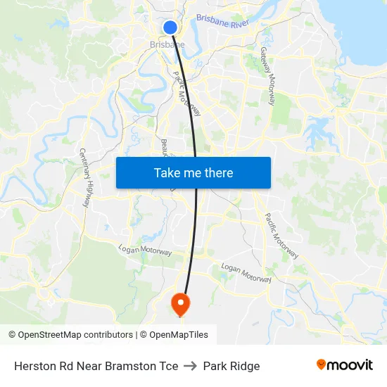 Herston Rd Near Bramston Tce to Park Ridge map