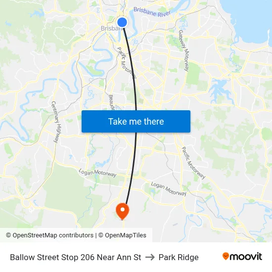 Ballow Street Stop 206 Near Ann St to Park Ridge map