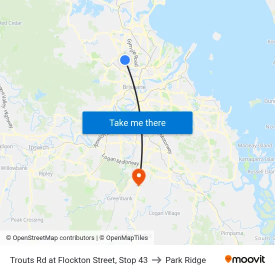 Trouts Rd at Flockton Street, Stop 43 to Park Ridge map