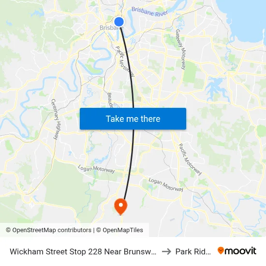 Wickham Street Stop 228 Near Brunswick to Park Ridge map