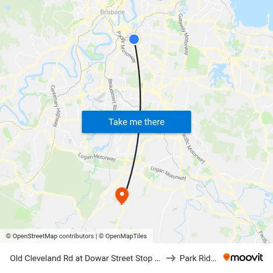 Old Cleveland Rd at Dowar Street Stop 20 to Park Ridge map