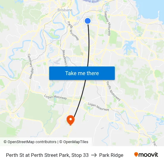 Perth St at Perth Street Park, Stop 33 to Park Ridge map