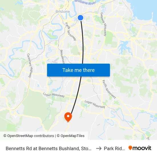 Bennetts Rd at Bennetts Bushland, Stop 29 to Park Ridge map
