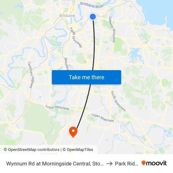 Wynnum Rd at Morningside Central, Stop 30 to Park Ridge map