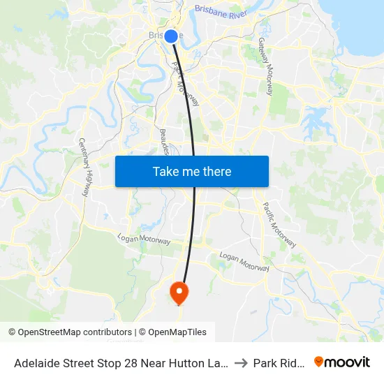 Adelaide Street Stop 28 Near Hutton Lane to Park Ridge map
