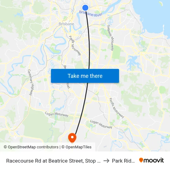 Racecourse Rd at Beatrice Street, Stop 22 to Park Ridge map