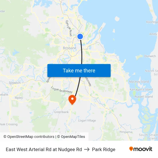 East West Arterial Rd at Nudgee Rd to Park Ridge map