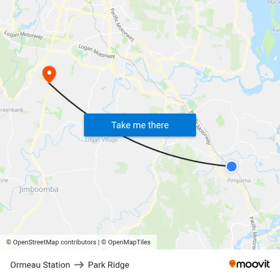 Ormeau Station to Park Ridge map