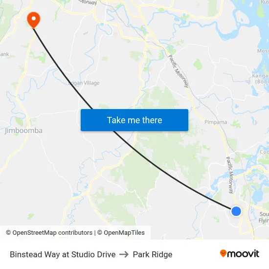 Binstead Way at Studio Drive to Park Ridge map