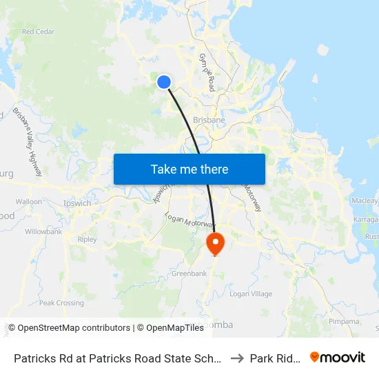 Patricks Rd at Patricks Road State School to Park Ridge map