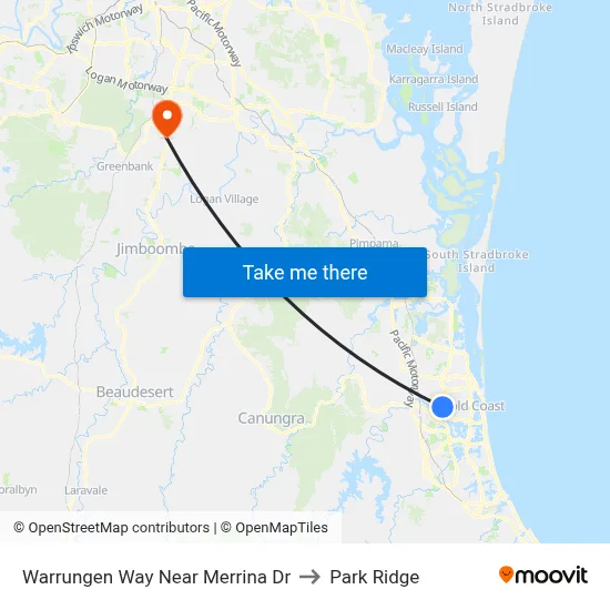 Warrungen Way Near Merrina Dr to Park Ridge map