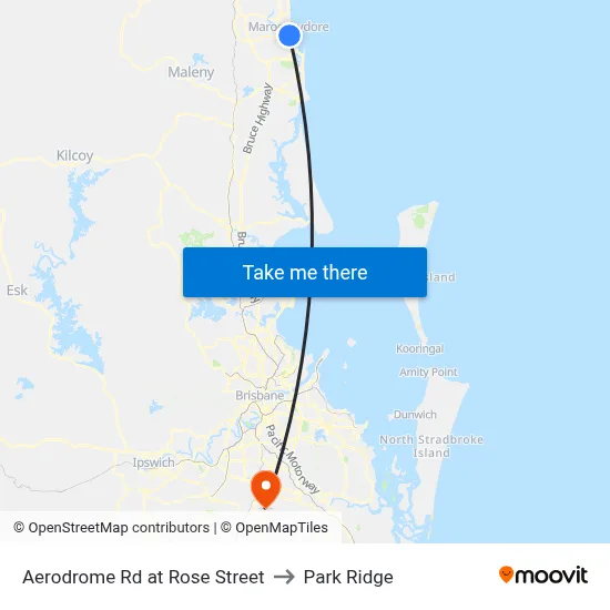 Aerodrome Rd at Rose Street to Park Ridge map