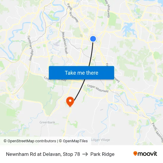 Newnham Rd at Delavan, Stop 78 to Park Ridge map
