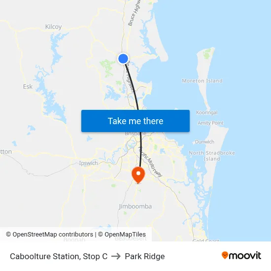 Caboolture Station, Stop C to Park Ridge map