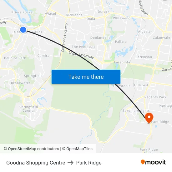 Goodna Shopping Centre to Park Ridge map