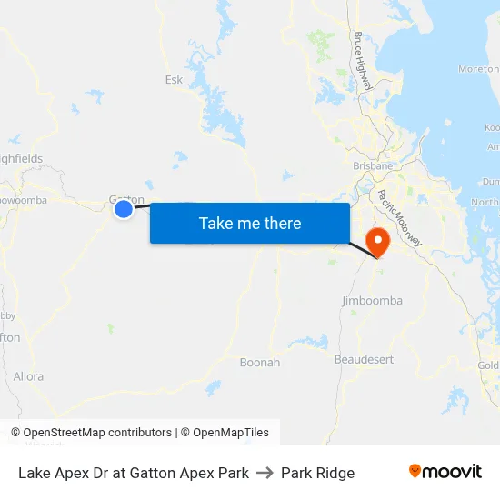 Lake Apex Dr at Gatton Apex Park to Park Ridge map