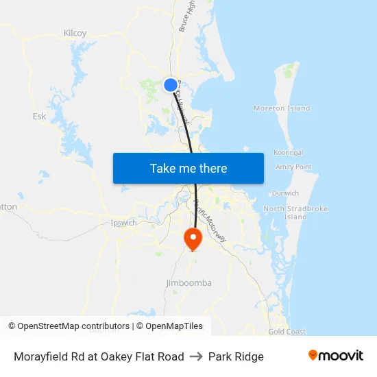Morayfield Rd at Oakey Flat Road to Park Ridge map