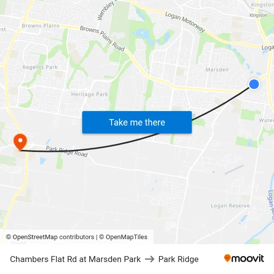 Chambers Flat Rd at Marsden Park to Park Ridge map