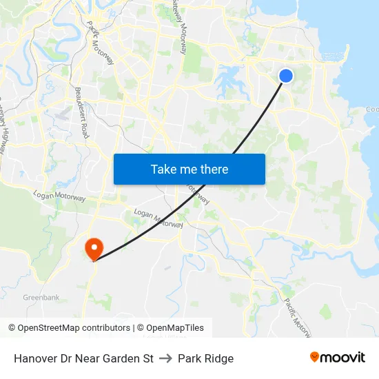 Hanover Dr Near Garden St to Park Ridge map