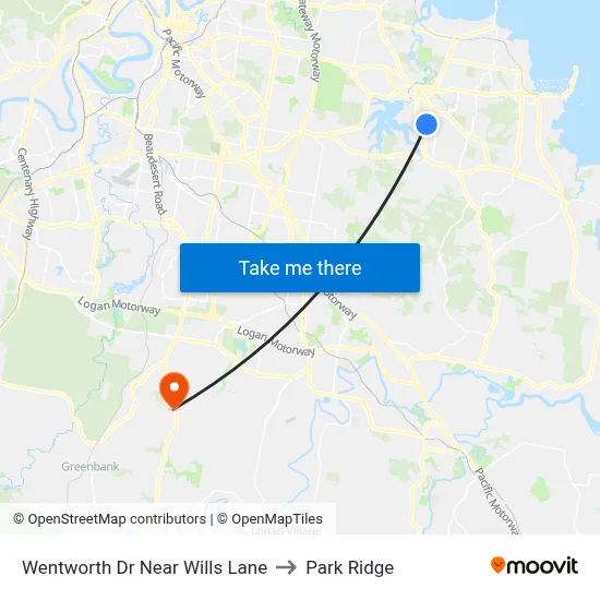 Wentworth Dr Near Wills Lane to Park Ridge map