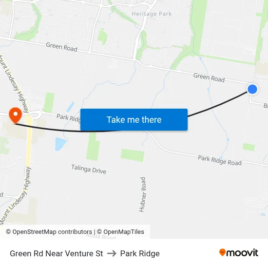 Green Rd Near Venture St to Park Ridge map