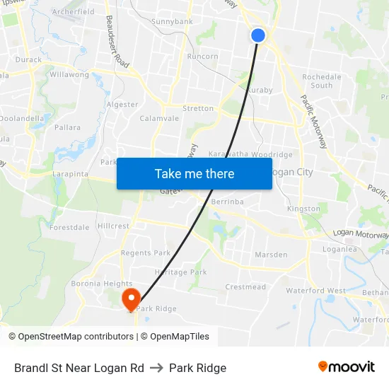 Brandl St Near Logan Rd to Park Ridge map