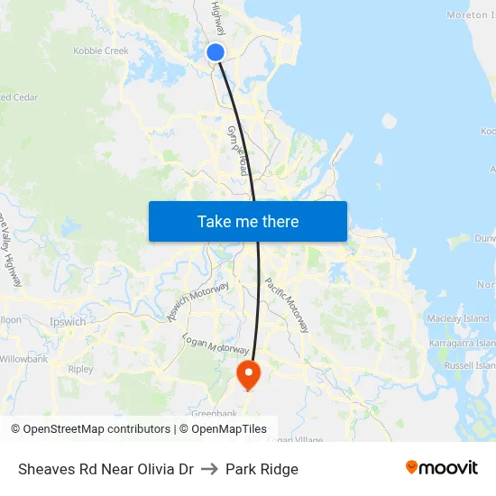 Sheaves Rd Near Olivia Dr to Park Ridge map