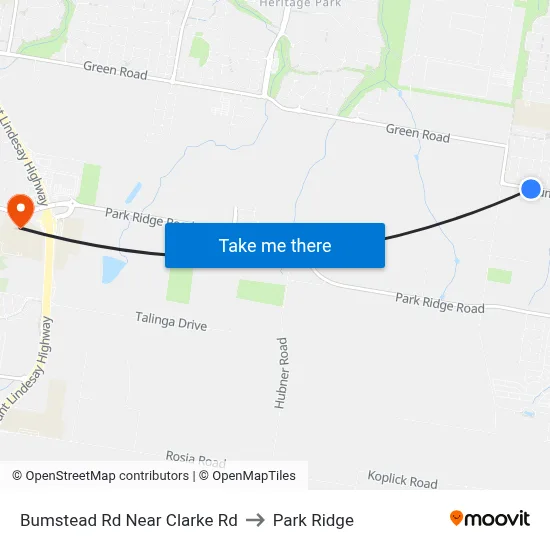 Bumstead Rd Near Clarke Rd to Park Ridge map
