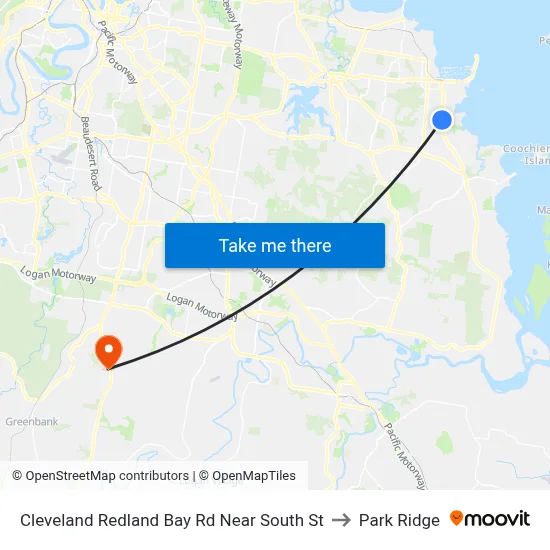 Cleveland Redland Bay Rd Near South St to Park Ridge map