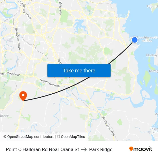 Point O'Halloran Rd Near Orana St to Park Ridge map